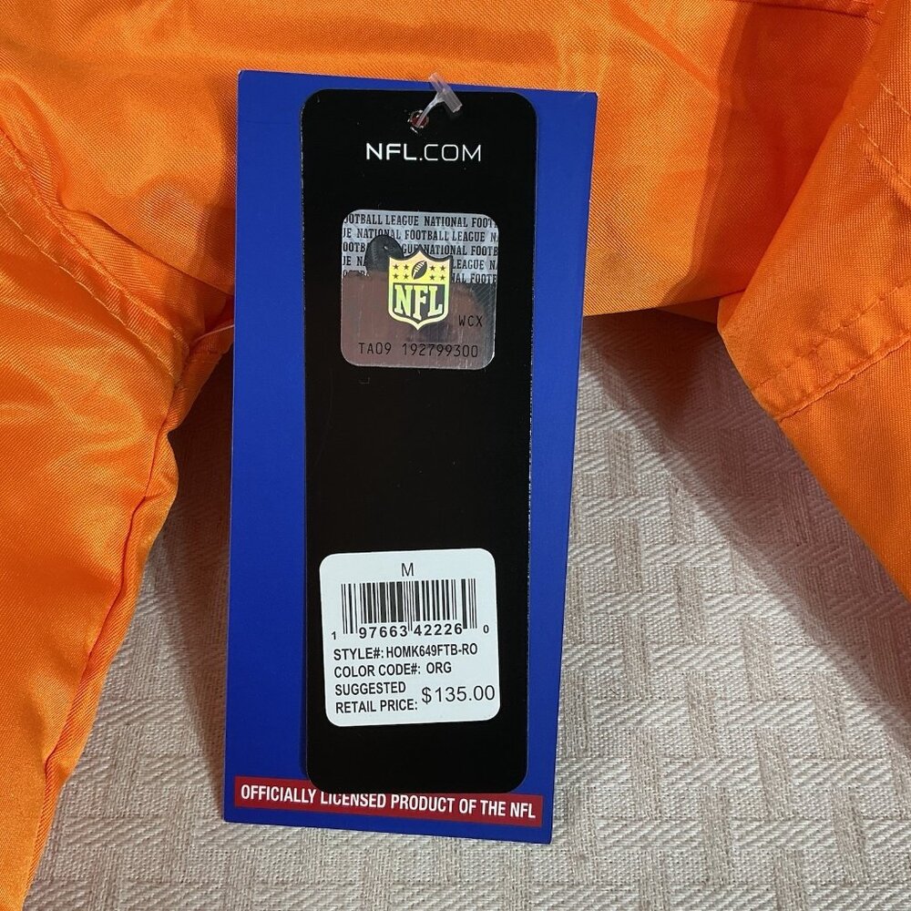 NFL Ultra Game Men’s Tampa Bay Buccaneers Creamsicle Vintage Logo Snap Jacket M - Picture 9 of 11